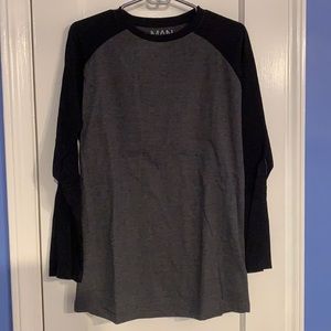 Boohoo Man Grey Black Longsleeve Tee Size M